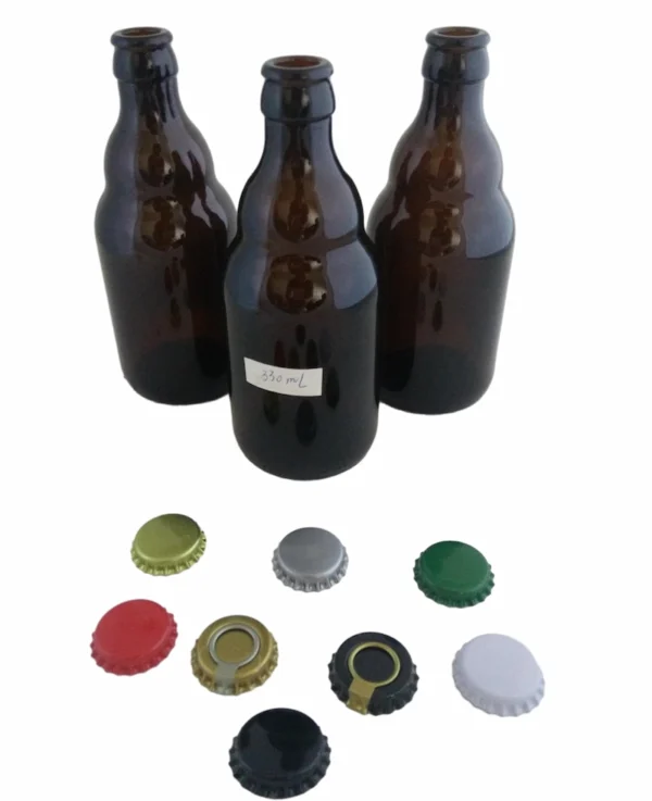 Amber glass bottle for 330ml Belgian White Beer