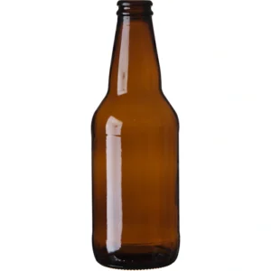 Amber Glass Heritage Beer Bottles - Front View