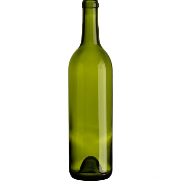 750ml Bordeaux Wine Bottle in Champagne Green