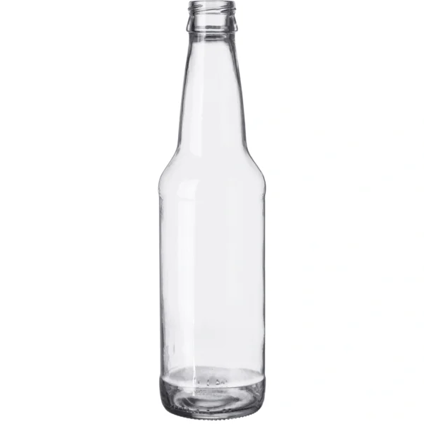 Clear Glass Long Neck Beer Bottle with Twist-Off Crown Closure - 12 oz. (355 ml)