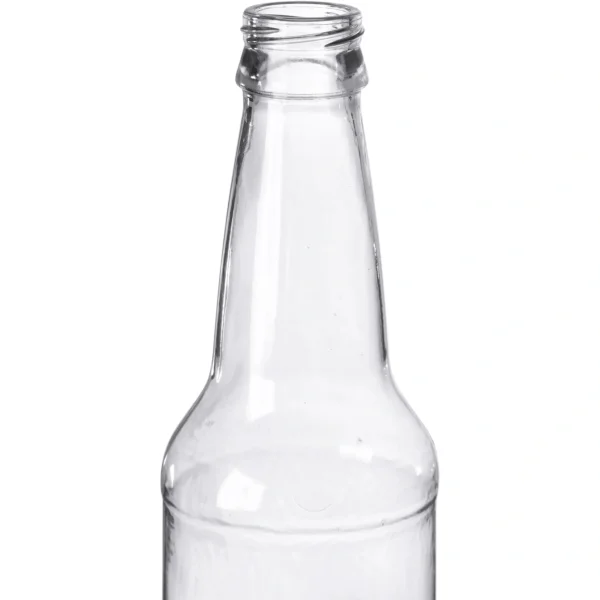 Transparent Glass Long Neck Beer Bottle with Twist-Off Cap - 12 oz. (355 ml)
