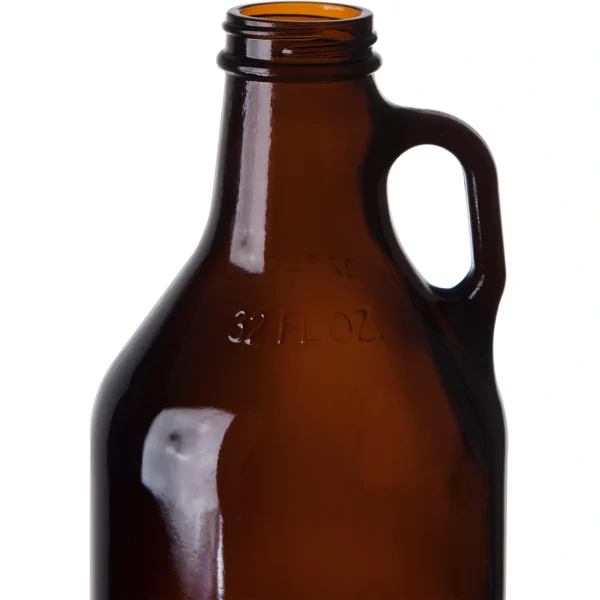 Securely Packaged Amber Glass Beer Growler - Ideal for Brewpubs and Bars