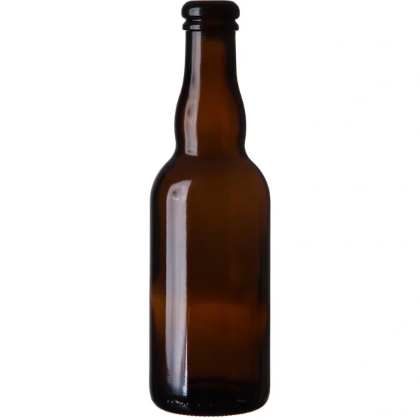 (375 ml) 12.68 oz. Amber Glass Belgian Beer Bottles with Cork