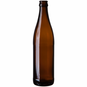 500ml Amber Glass Vichy Beer Bottle with Pry-Off Crown