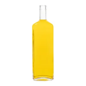 0.75l Rectangular shape High Flint Empty Gin Glass Bottle