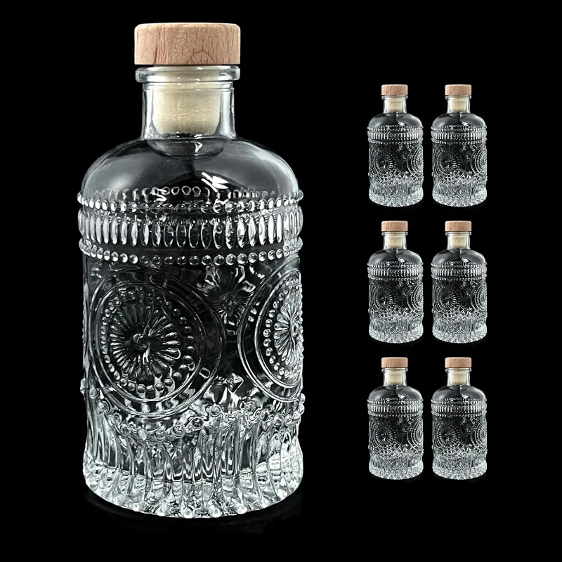 200ml Clear Glass Bottles with Heavy Base
