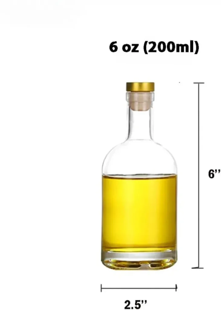 6 oz(200ml) glass bottle