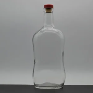 3L Giant Extra White Flint Glass Container Round Clear Rum Bottle