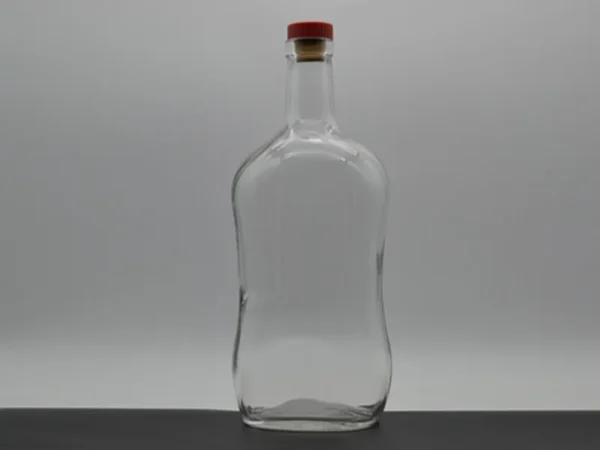 3L Giant Extra White Flint Glass Container Round Clear Rum Bottle