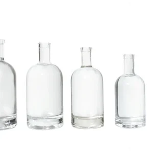750ml Round Nordic Vodka Glass Bottle