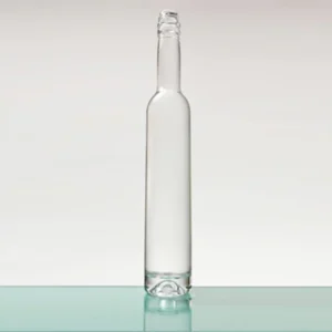 Premium 375ml White Flint Glass Gin Bottle with Solid Base