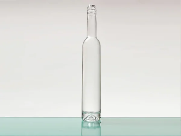 Premium 375ml White Flint Glass Gin Bottle with Solid Base