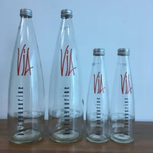330ml 750ml Clear Glass Water Bottle with cover