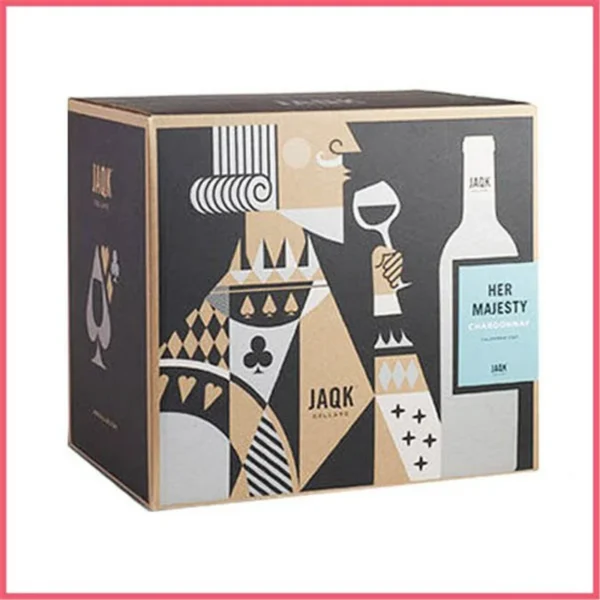 Custom Logo Printed Corrugated Paper Wine Rum Vodka Glass Bottles Packaging Carton Box with Dividers
